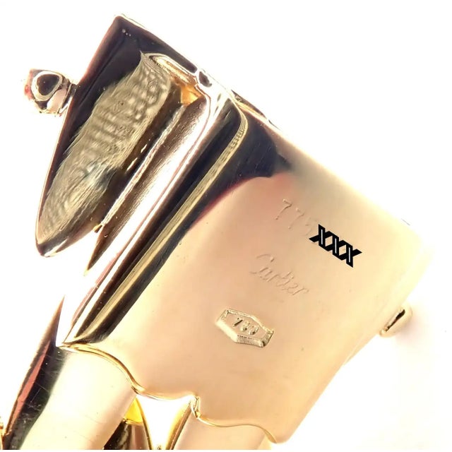 Cartier Late 20th Century Cartier Five-Row Gentiane Rice Wide Yellow Gold Link Necklace For Sale - Image 4 of 8