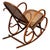 Antique Vienna Secession Cane & Bent Oak Scrolling Children Sized Rocking Chair, Attributed to Thonet For Sale - Image 4 of 6