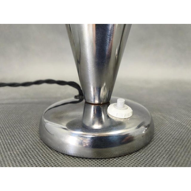 Metal Bauhaus Chrome Adjustable Table Lamps, Former Czechoslovakia, 1930s, Set of 2 For Sale - Image 7 of 15