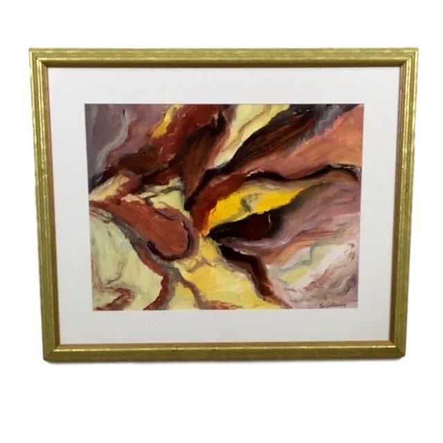 1970s Vic Calderon Vintage "Inspiration" Original Acrylic Painting For Sale - Image 4 of 4