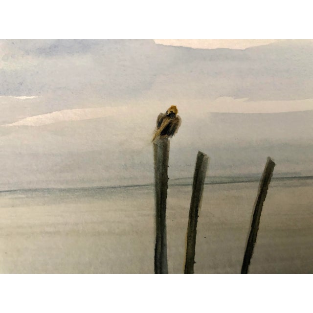 This pelican seemed to be watching over this boat. Reference my own. Signed and ready to frame.