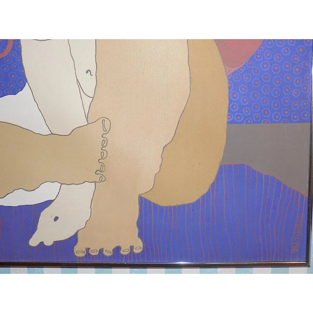 2010s Original Post Modern Oil on Canvas-Seated Nude Female-Signed-Gabriella Sanchez-Listed American Artist For Sale - Image 5 of 8