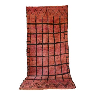 1970s Moroccan Tribal Wool Rug - 6'7" X 14'10" Ft For Sale