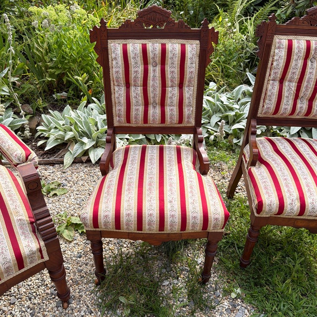 American Set of 4 Late 19th Century Eastlake Chairs For Sale - Image 3 of 12