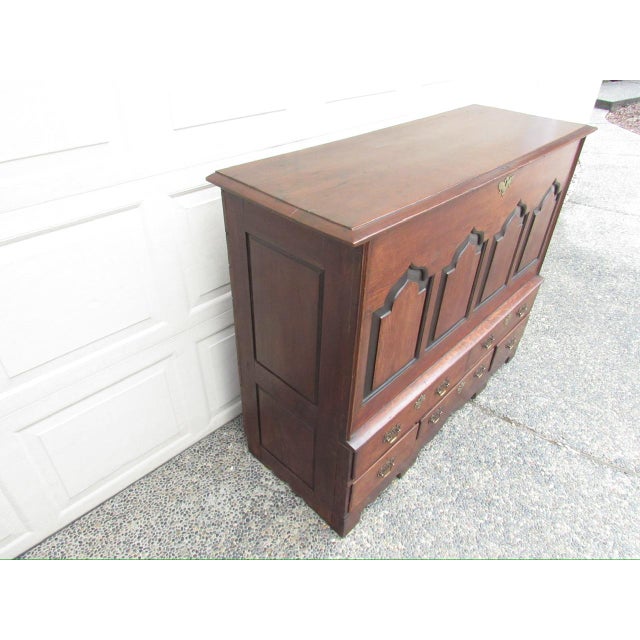 Antique English Oak Mule Chest For Sale - Image 12 of 18