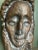 Wood Waylande Gregory Large Hammered Copper Face Sculpture Bust on Wood Block. For Sale - Image 7 of 10