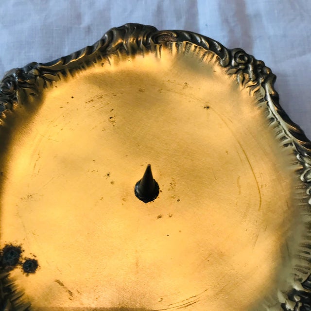 Late 20th Century Brass Candle Holder With Paw Feet For Sale - Image 4 of 7