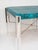 Karl Springer Turquoise Leather and Lucite Game Table For Sale - Image 4 of 12