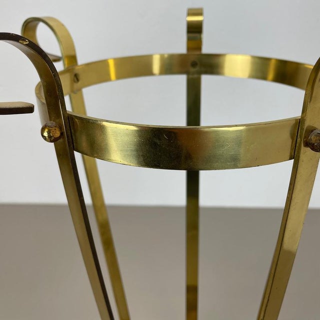 Hollywood Regency Brass Umbrella Stand, Italy, 1970s For Sale - Image 11 of 18