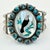 American 1970s Vintage Southwestern Dine’ Navajo Ben Touchine Turquoise & Sterling Large Cuff Bracelet - 7” For Sale - Image 3 of 11