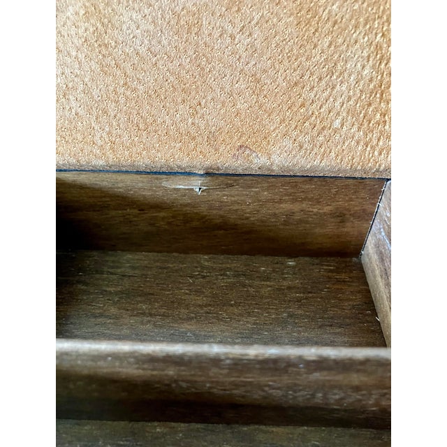 Vintage Italian Florentine Tooled Leather Valet Jewelry Box With Ornate Brass Feet For Sale - Image 17 of 18