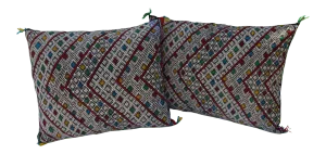 Diamonds & Chevrons Berber Pillows, S/2