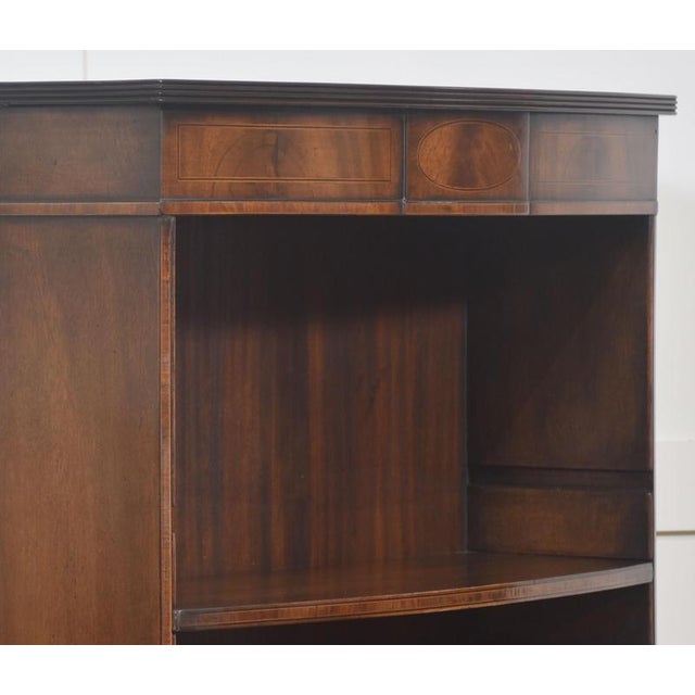 Mahogany Inlaid Open Bookcase, 1890s For Sale - Image 9 of 13