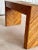 Mid 20th Century Vintage Geometric Split Bamboo Desk Console or Vanity With Two Drawers For Sale - Image 5 of 12