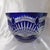 This is a very large and deep blue cut to clear punch or serving bowl. The cuts are clean and symmetrical with no missed...
