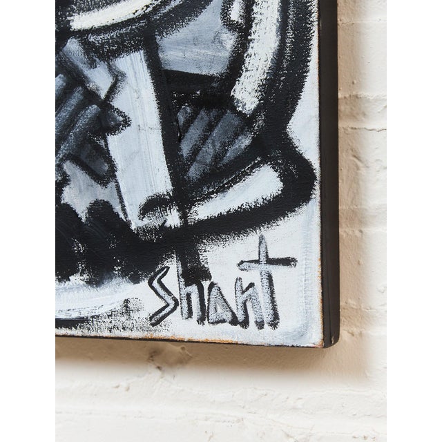 Plastic Late 20th Century Black and White Acrylic Abstract by Shant Beudjekian For Sale - Image 7 of 9