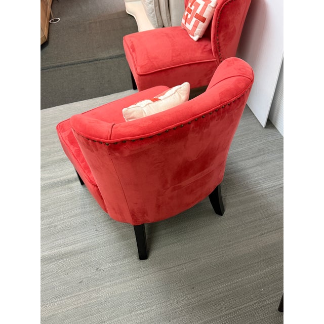 World Market Quincy Slipper Chairs, Pair For Sale - Image 9 of 12