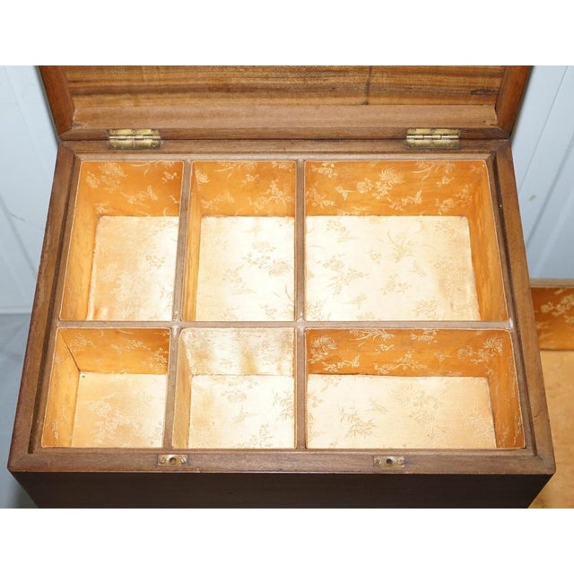 Chinese Camphor Wood Travelling Trunk with Silk Lined Compartments, 1920s For Sale - Image 11 of 16