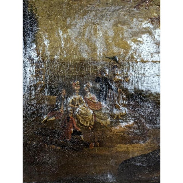2000 - 2009 Louis XVI Style Trumeau with Decorative Panel and Mirror For Sale - Image 5 of 9