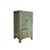 Distressed Light Teal Color Slim End Table Nightstand Cabinet For Sale In San Francisco - Image 6 of 7