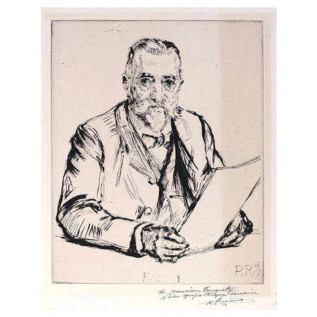 Portrait d'un Homme - Etching and Drypoint by C.P. Renouard - Early 1900 Early 20th Century For Sale - Image 3 of 3