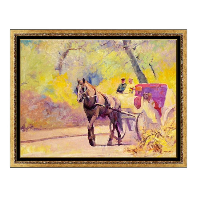 Mid 20th Century A Romantic Ride through the Park, HongNian Zhang For Sale