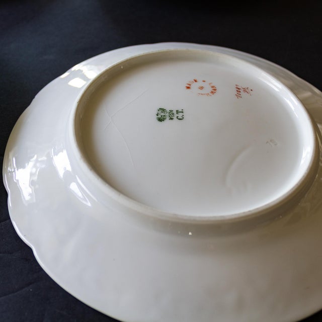 1890s German Ct Carl Tielsch Hand Painted Porcelain Floral Dessert or Salad Plates For Sale - Image 10 of 10