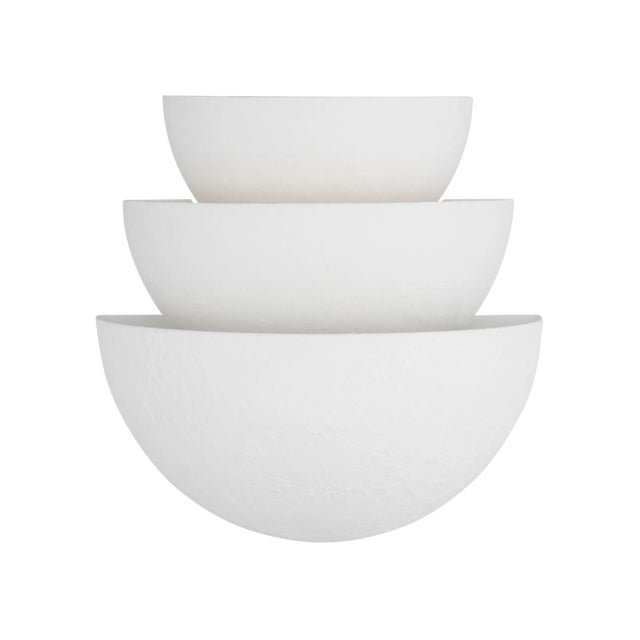 Featuring round, bowl-like shades in white Cast Plaster, Beaunay reflects 1920's - 40's European design influences,...