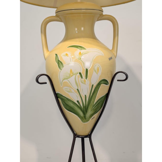 1980s Vintage Ceramic Orange Floor Lamp, 1980s For Sale - Image 5 of 18