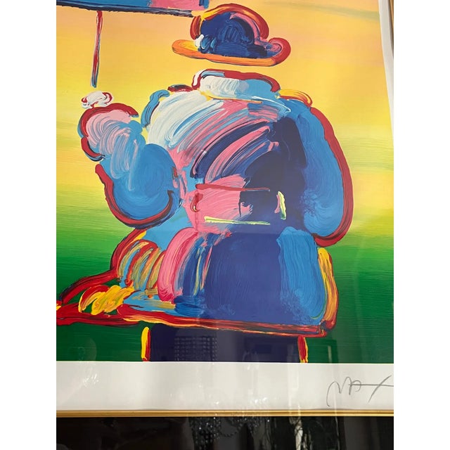 Abstract Peter Max, "Umbrella Man" Signed Serigraph on Wove Paper For Sale - Image 3 of 10