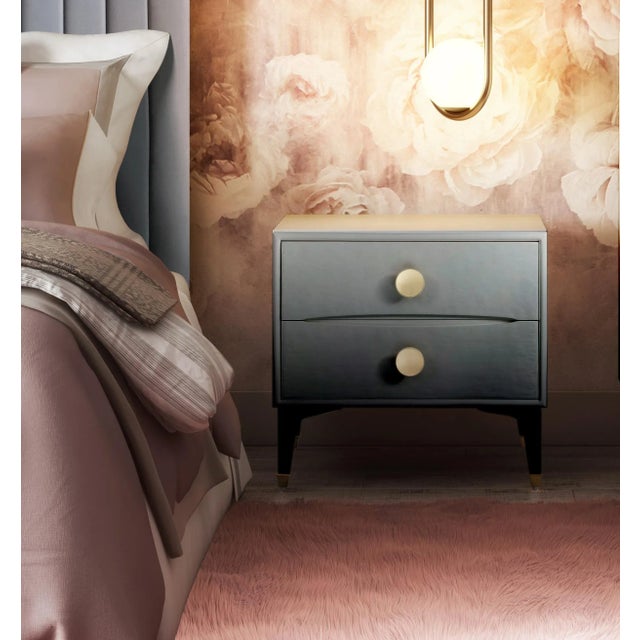 Divine Grey Nightstand For Sale - Image 9 of 10