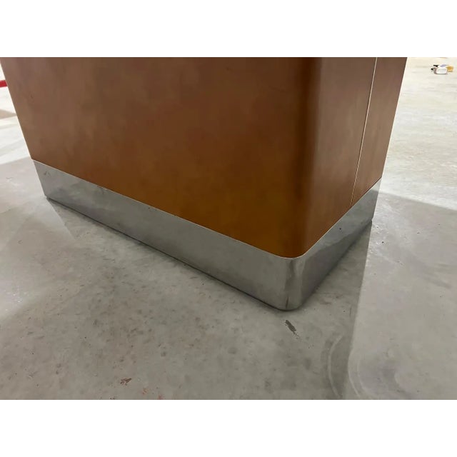 Rosewood & Leather Extendable Dining Table by Vladimir Kagan, 1970s, Signed For Sale - Image 9 of 18