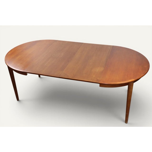 Danish Extendable Round Teak Dining Table, 1960s For Sale - Image 11 of 18