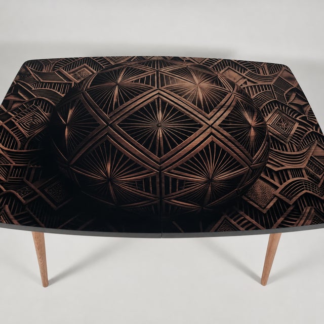 Brown Vintage Ash Wood Table, 1970s For Sale - Image 8 of 8