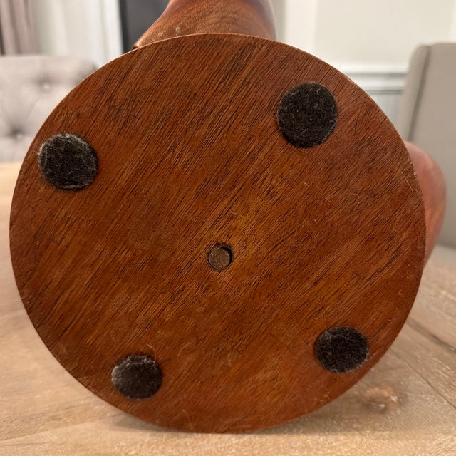 Vintage Mid-Century Modern Edmund Spiro Carved Wood Sculpture Signed Biomorphic Art For Sale - Image 11 of 12