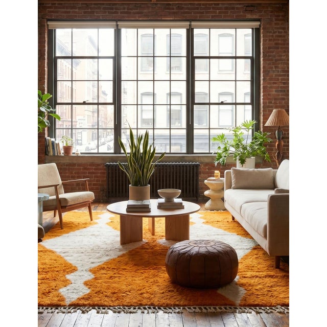 2020s Burnt Orange Moroccan Wool Rug - 9.8 X 8.5 Ft For Sale - Image 5 of 10