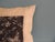 Raw Silk Square Decorative Asian Pillow Natural color woven textile with black hand-blocked pattern. Zipper closure...