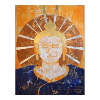 Sax Berlin Tathagata: Contemporary Mixed Media Buddha Painting by Sax Berlin 2016 For Sale