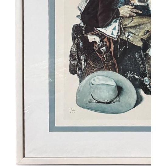 Norman Rockwell Signed Limited Edition Collotype Gary Cooper The Texan This rare and highly collectible limited-edition...