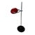 Space Age Table Lamp with Red Shade, Black Base and Chromed Upright from Herda For Sale - Image 4 of 10
