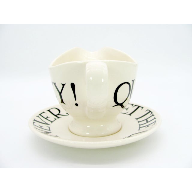 Contemporary 2010 2012 Emma Bridgewater Black Toast & Marmalade Gravy Boat and Underplate - 2 Piece For Sale - Image 3 of 9