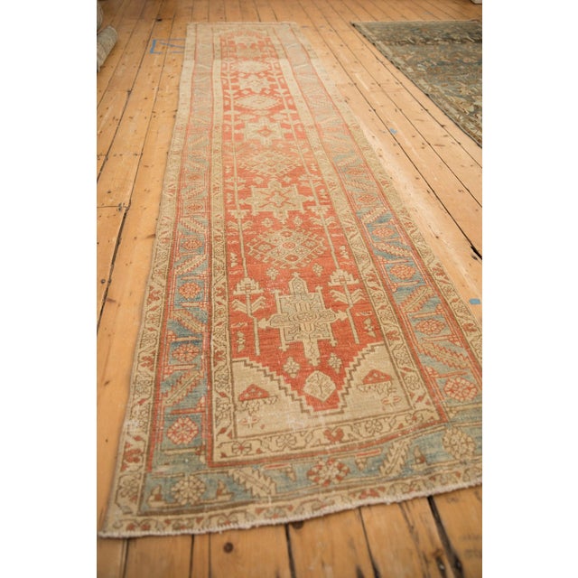 Old New House Vintage Distressed Heriz Rug Runner - 2'11" x 12'8" For Sale - Image 4 of 9