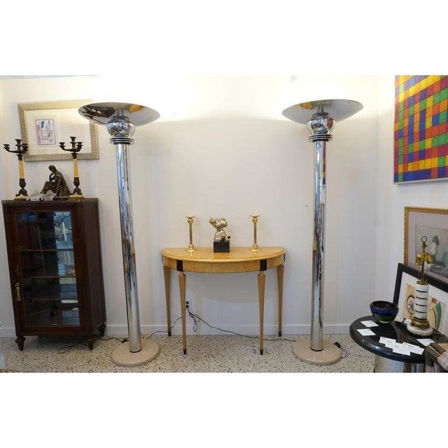 Jay Spectre Torcheres Art Deco Revival Floor Lamps For Sale - Image 11 of 12