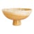 Honey Onyx Pedestal Bowl 10x10x5 | Handcrafted Natural Stone Decorative Centerpiece For Sale