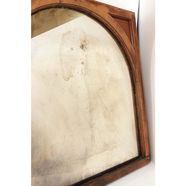 Mid 20th Century Mid 20th Century Handcrafted Arched Wood Window Frame Silvered Wall Mirror For Sale - Image 5 of 12