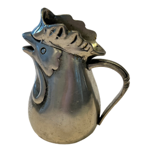 Mid 20th Century Etain Pewter Rooster Pitcher/Creamer
