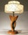 Wood 1950s Mid-Century Modern Yasha Heifetz Free-Form Oak and Brass Table Lamps - a Pair For Sale - Image 7 of 7