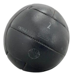 Vintage Black Leather Medicine Ball by Gala, 1930s