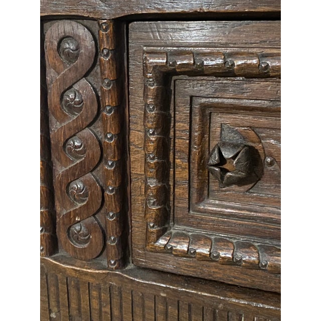 Antique English Carved Storage Chest with Lift Top For Sale - Image 6 of 13