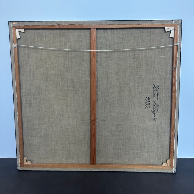1980s Signed Abstract Klaus Hilligsoe Painting, 1982 For Sale - Image 5 of 6